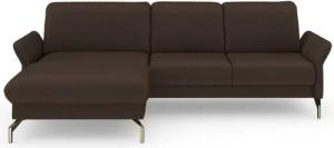 sit&more Ecksofa Fashion L-Form, wahlweise mit Kopfteilverstellung, Vorziehsitz, motorisch, Nickelfüße