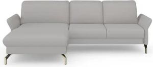 sit&more Ecksofa Fashion L-Form, wahlweise mit Kopfteilverstellung, Vorziehsitz, motorisch, Nickelfüße