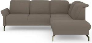 sit&more Ecksofa Fashion L-Form, wahlweise mit Kopfteilverstellung, Vorziehsitz, motorisch, Nickelfüße