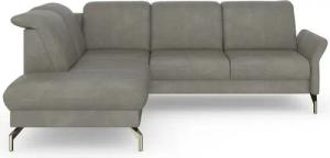sit&more Ecksofa Fashion L-Form, wahlweise mit Kopfteilverstellung, Vorziehsitz, motorisch, Nickelfüße