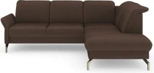 sit&more Ecksofa Fashion L-Form, wahlweise mit Kopfteilverstellung, Vorziehsitz, motorisch, Nickelfüße