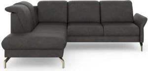 sit&more Ecksofa Fashion L-Form, wahlweise mit Kopfteilverstellung, Vorziehsitz, motorisch, Nickelfüße