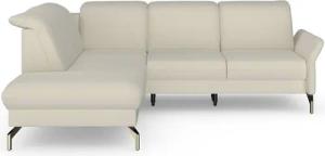 sit&more Ecksofa Fashion L-Form, wahlweise mit Kopfteilverstellung, Vorziehsitz, motorisch, Nickelfüße