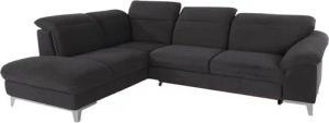 COTTA Polstergarnitur Teresa, (Set), Set: bestehend aus Ecksofa und Hocker, Ecksofa wahlweise Bettfunktion