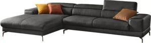 W.SCHILLIG Ecksofa piedroo, Designsofa mit tollem Sitzkomfort, bequem und elegant, L-Form, Kopfteilverstellung, wahlweise mit Sitztiefenverstellung, Breite 343cm