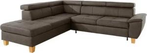 exxpo - sofa fashion Ecksofa Enya, aufwendige Detailverarbeitung, hoher Sitzkomfort, bequem, L-Form, mit Kopfteilverstellung, wahlweise Bettfunktion u. Bettkasten