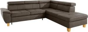 exxpo - sofa fashion Ecksofa Enya, aufwendige Detailverarbeitung, hoher Sitzkomfort, bequem, L-Form, mit Kopfteilverstellung, wahlweise Bettfunktion u. Bettkasten