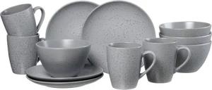 Ritzenhoff & Breker Frühstücks-Geschirrset Service, Kitwe (Teller, Schale, Kaffeebecher) (12-tlg), 4 Personen, Steinzeug, Reaktivglasur, jedes Stück ein Unikat, 12 Teile, für 4 Personen