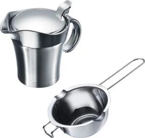 WESTMARK Sauciere, Edelstahl, (Set, 2-tlg), Thermo-Sauciere, Butter-/Schokoladenpfännchen