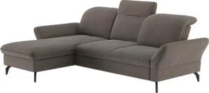 sit&more Ecksofa Leandro L-Form, Wahlweise mit Bett-, Kopfteil - und Armlehnfunktion, sowie Bettkasten