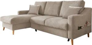 INOSIGN Ecksofa Valentina L-Form, 2 Zierkissen, mit Seitentasche, ausziehbarer Liegefläche, Bettkasten