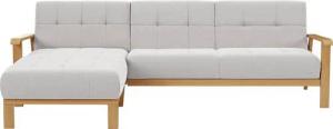 sit&more Ecksofa Billund L-Form, Armlehnen aus eichefarbigem Buchenholz, verschiedene Bezüge und Farben