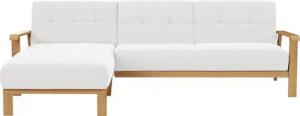 sit&more Ecksofa Billund L-Form, Armlehnen aus eichefarbigem Buchenholz, verschiedene Bezüge und Farben