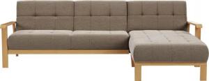 sit&more Ecksofa Billund L-Form, Armlehnen aus eichefarbigem Buchenholz, verschiedene Bezüge und Farben