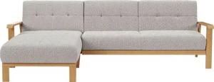 sit&more Ecksofa Billund L-Form, Armlehnen aus eichefarbigem Buchenholz, verschiedene Bezüge und Farben