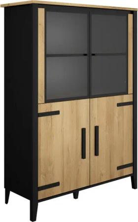 Gami Vitrine Cork 2 Glastüren und 2 Volltüren. 3 Regalböden