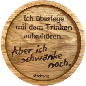 holzpost GmbH Becheruntersetzer Holzuntersetzer "Schwanke", Untersetzer aus massiver Eiche