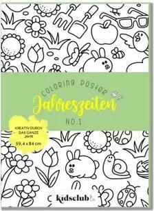 Kidsclub & Co. Malvorlage, Ausmalposter "Jahreszeiten" - Malen & Kreativität für Kinder