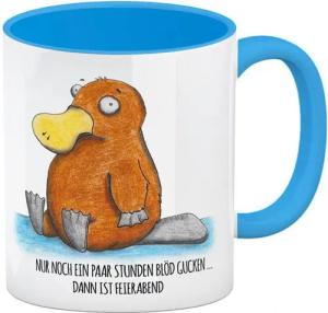 speecheese Tasse Nur noch ein paar Stunden blöd gucken dann ist Feierabend
