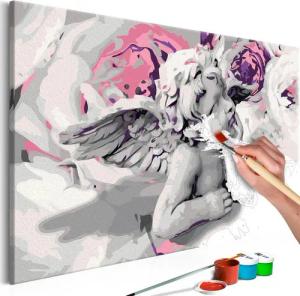 Artgeist Malen nach Zahlen Engel (Blumen im Hintergrund)