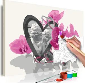Artgeist Malen nach Zahlen Engel (Herz & rosarote Orchidee)