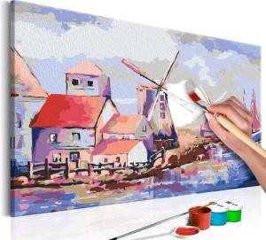 Artgeist Malen nach Zahlen Windmühlen (Landschaft)
