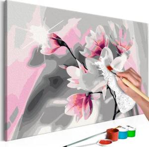 Artgeist Malen nach Zahlen Magnolie (grauer Hintergrund)