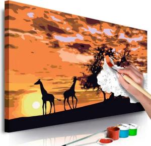 Artgeist Malen nach Zahlen Savanne (Giraffen & Elefanten)