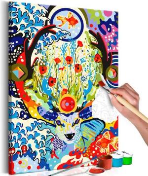 Artgeist Malen nach Zahlen Deer and Flowers
