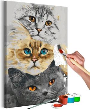 Artgeist Malen nach Zahlen Cat's Trio