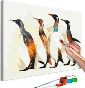 Artgeist Malen nach Zahlen Penguin Family