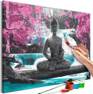 Artgeist Malen nach Zahlen Buddha and Waterfall