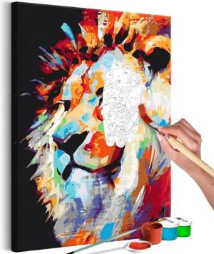 Artgeist Malen nach Zahlen Portrait of a Colourful Lion