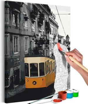 Artgeist Malen nach Zahlen Straßenbahn Lissabon