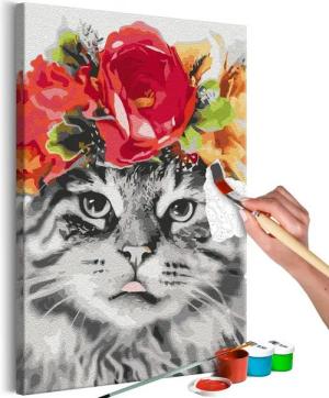 Artgeist Malen nach Zahlen Cat With Flowers