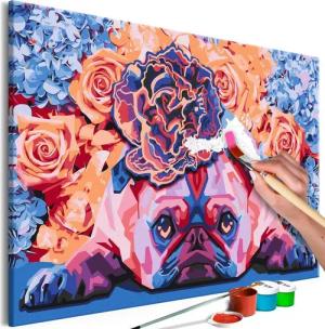Artgeist Malen nach Zahlen Floral Pug