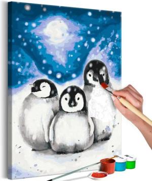 Artgeist Malen nach Zahlen Three Penguins