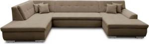 DOMO collection Wohnlandschaft Treviso incl. Zierkissen, moderne Steppung, XXL: B/T/H: 364/201/83 cm, wahlweise mit Bettfunktion, in vielen Bezugsarten auch in Cord U-Form