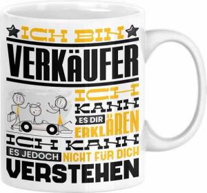 Trendation Tasse Verkäufer Geschenk Kaffee-Tasse Geschenkidee für Verkäufer Ich Bin Ver