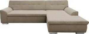 DOMO collection Ecksofa Treviso viele Bezüge, auch in Cord, L-Form, B/T/H: 267/80/83 cm, wahlweise mit Bettfunktion, incl. Zierkissen, hochwertige Steppung