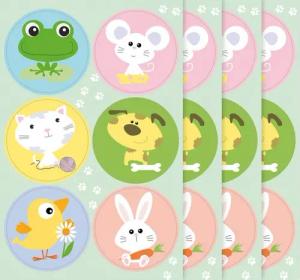 Braun+Company Atelier Sticker Spring Animals, 4 Bogen