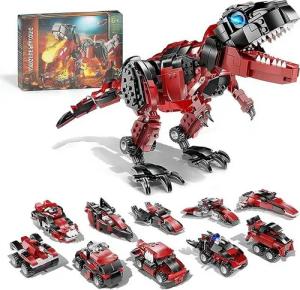 GOLDEN Malvorlage Dinosaurier Bausteine, 782 Stück 11-in-1 Modell Konstruktionsspielzeug