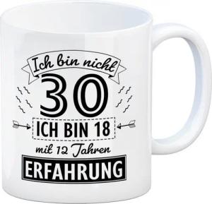 speecheese Tasse Kaffeebecher für den 30. Geburtstag mit Motiv: Erfahrung