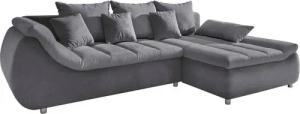 INOSIGN Ecksofa Imola elegant und bequem, aktuelle Steppung im Sitz, L-Form, wahlweise mit Bettfunktion