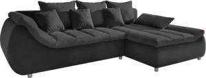 INOSIGN Ecksofa Imola elegant und bequem, aktuelle Steppung im Sitz, L-Form, wahlweise mit Bettfunktion