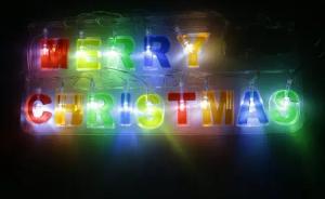 Bubble-Store LED-Lichterkette Weihnachtsdeko, Buchstaben Lichterkette Merry Christmas