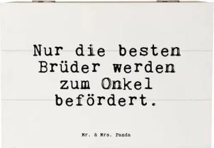 Mr. & Mrs. Panda Dekokiste Nur die besten Brüder... - Weiß - Geschenk, Onkel, Aufbewahrungsbox, (1 St)