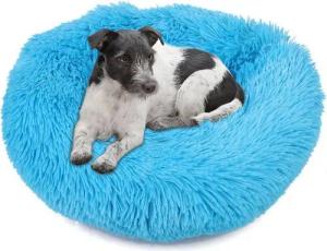 wuuhoo Tierbett Fluffy 50 cm Rund I flauschiges Bett, für Hunde und Katzen I Plüsch warm und weich I Waschmaschinen geeignet