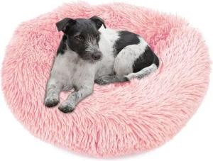 wuuhoo Tierbett Fluffy 50 cm Rund I flauschiges Bett, für Hunde und Katzen I Plüsch warm und weich I Waschmaschinen geeignet