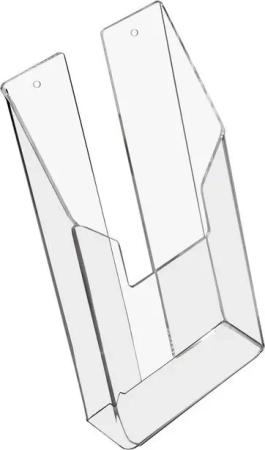 HMF Zeitungsständer Prospekthalter 4684 (10 St), Wand Prospekthalter aus Acryl, DIN A6 Hochformat